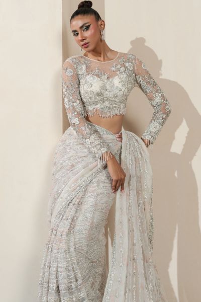 Picture of White Orchid Saree